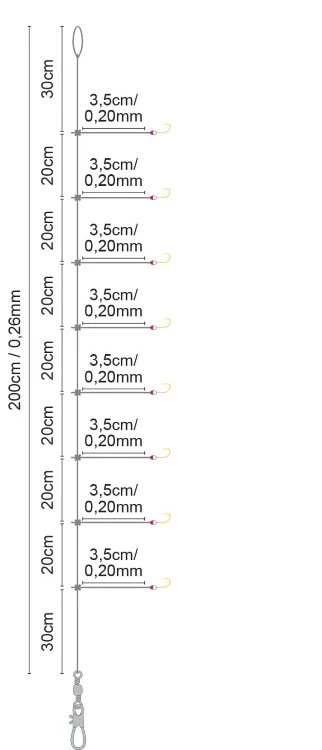 Spro Salt Rig #33 Feather Red Yellow 4 Spro Salt Rig #33 Feather Red Yellow - Afbeelding 2